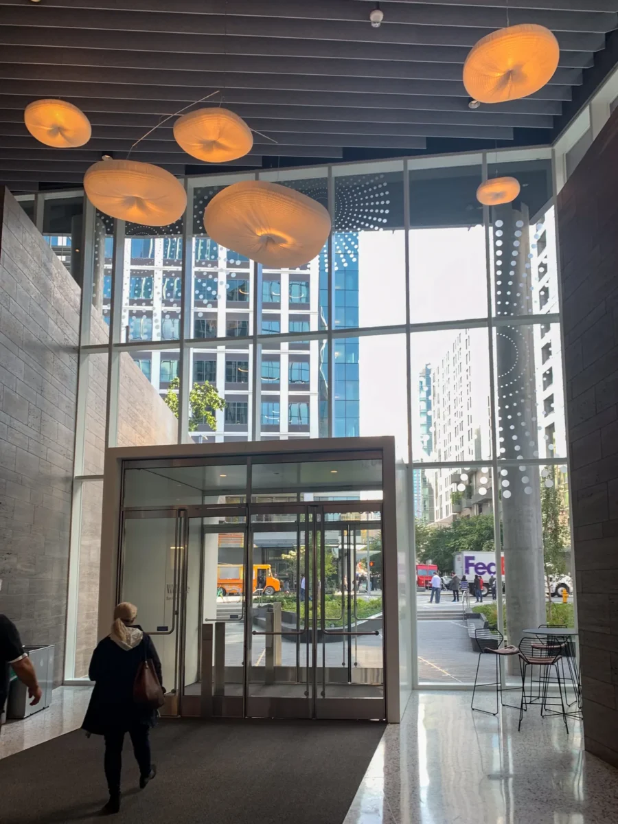 Glazing at Building Cure: curtain wall, glass doors and interior glass.