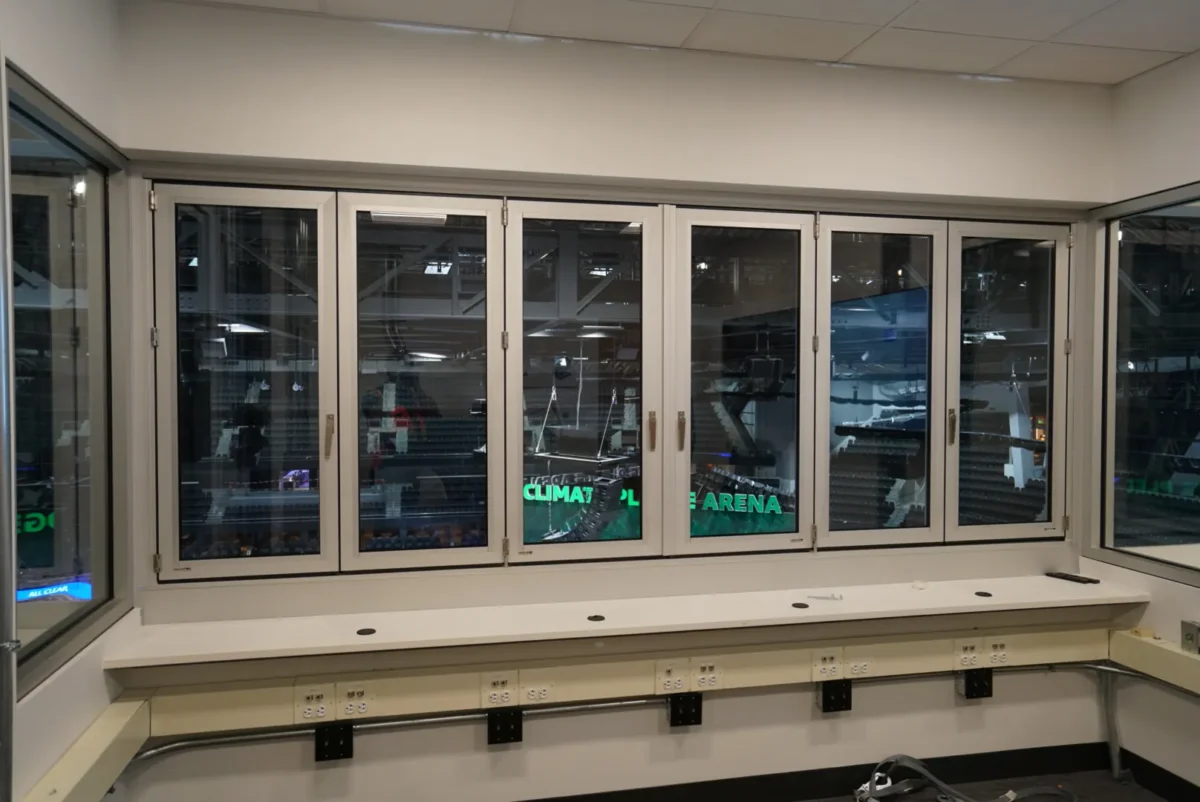 Glass and glazing at Climate Pledge Arena.
