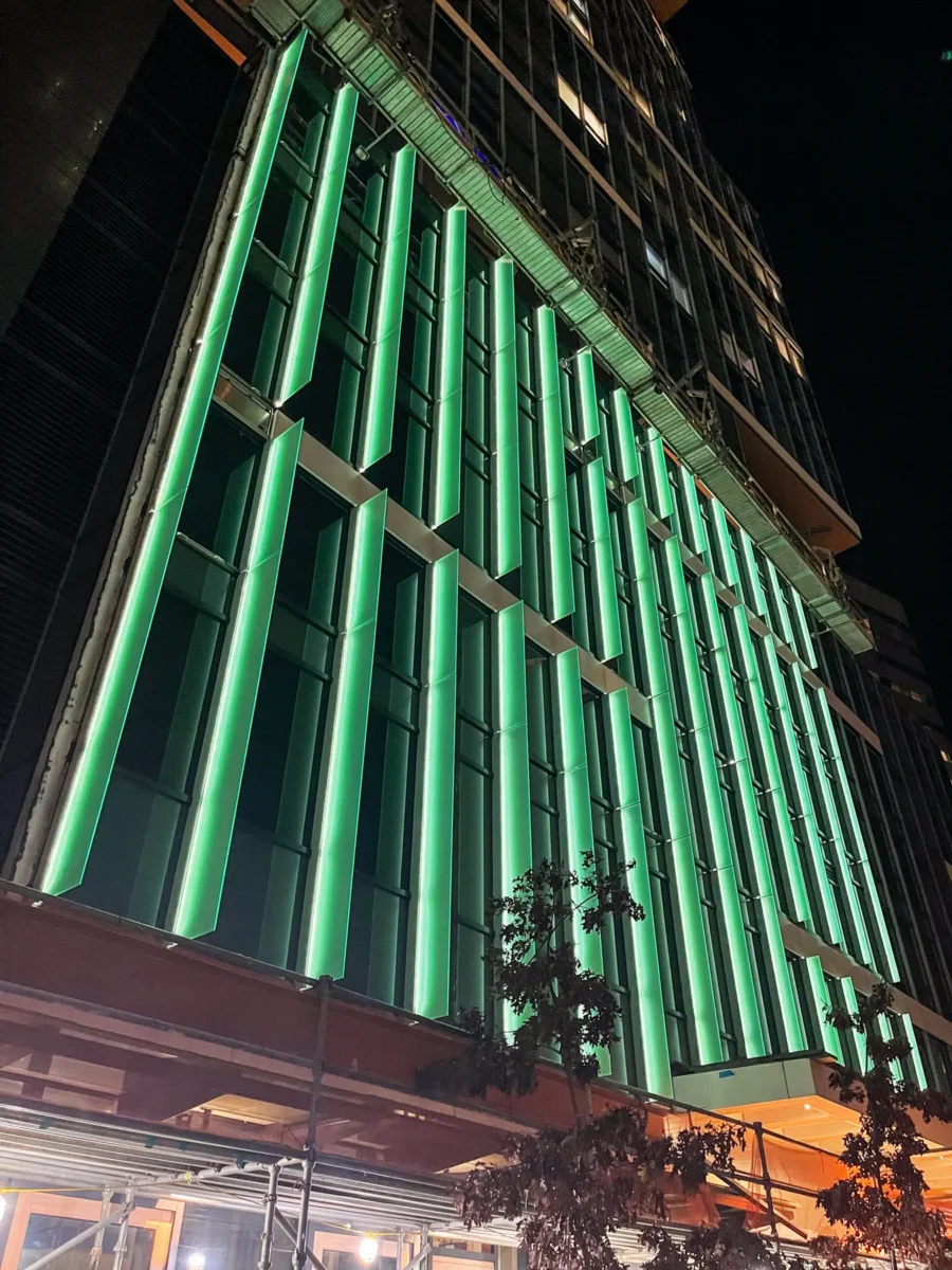 The glazed elevations of Nexus Tower in downtown Seattle.