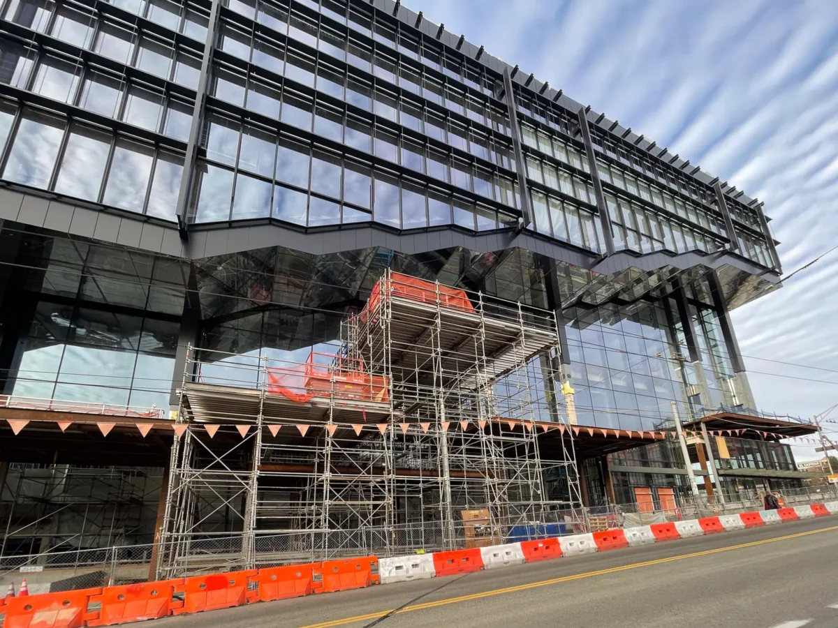 Glazing at the Seattle Convention Center Summit building: storefront, entrances and interior glass.