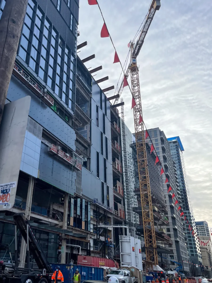 Glazing at the Seattle Convention Center Summit building: storefront, entrances and interior glass.