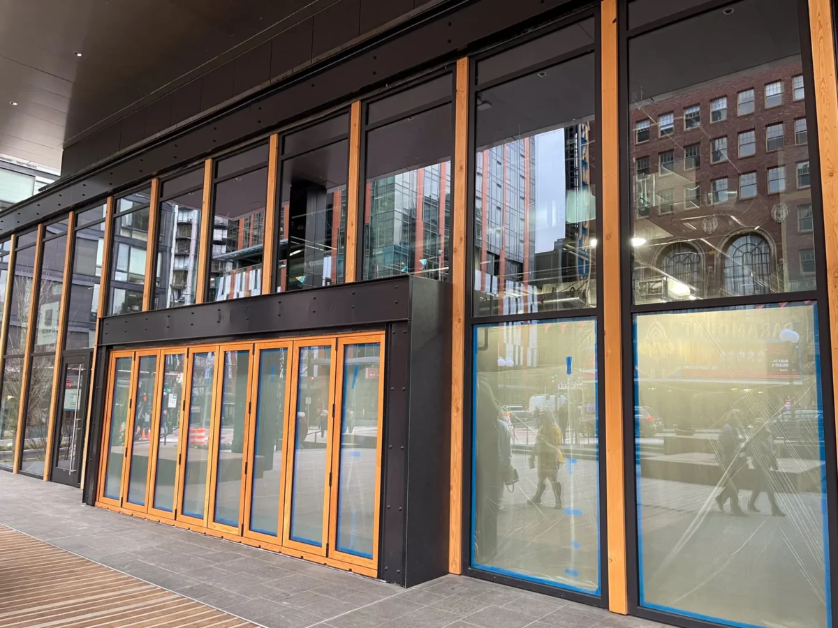 Glazing at the Seattle Convention Center Summit building: storefront, entrances and interior glass.