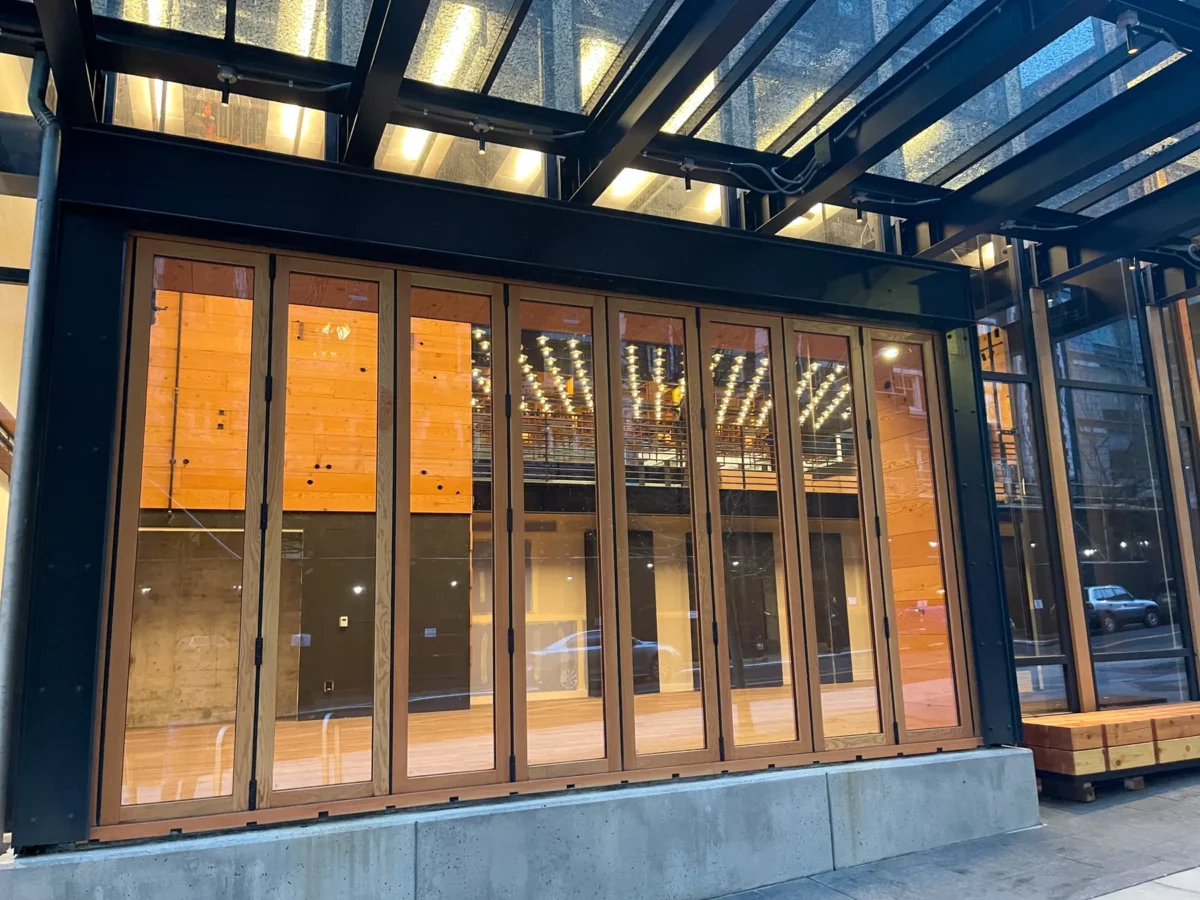 Glazing at the Seattle Convention Center Summit building: storefront, entrances and interior glass.