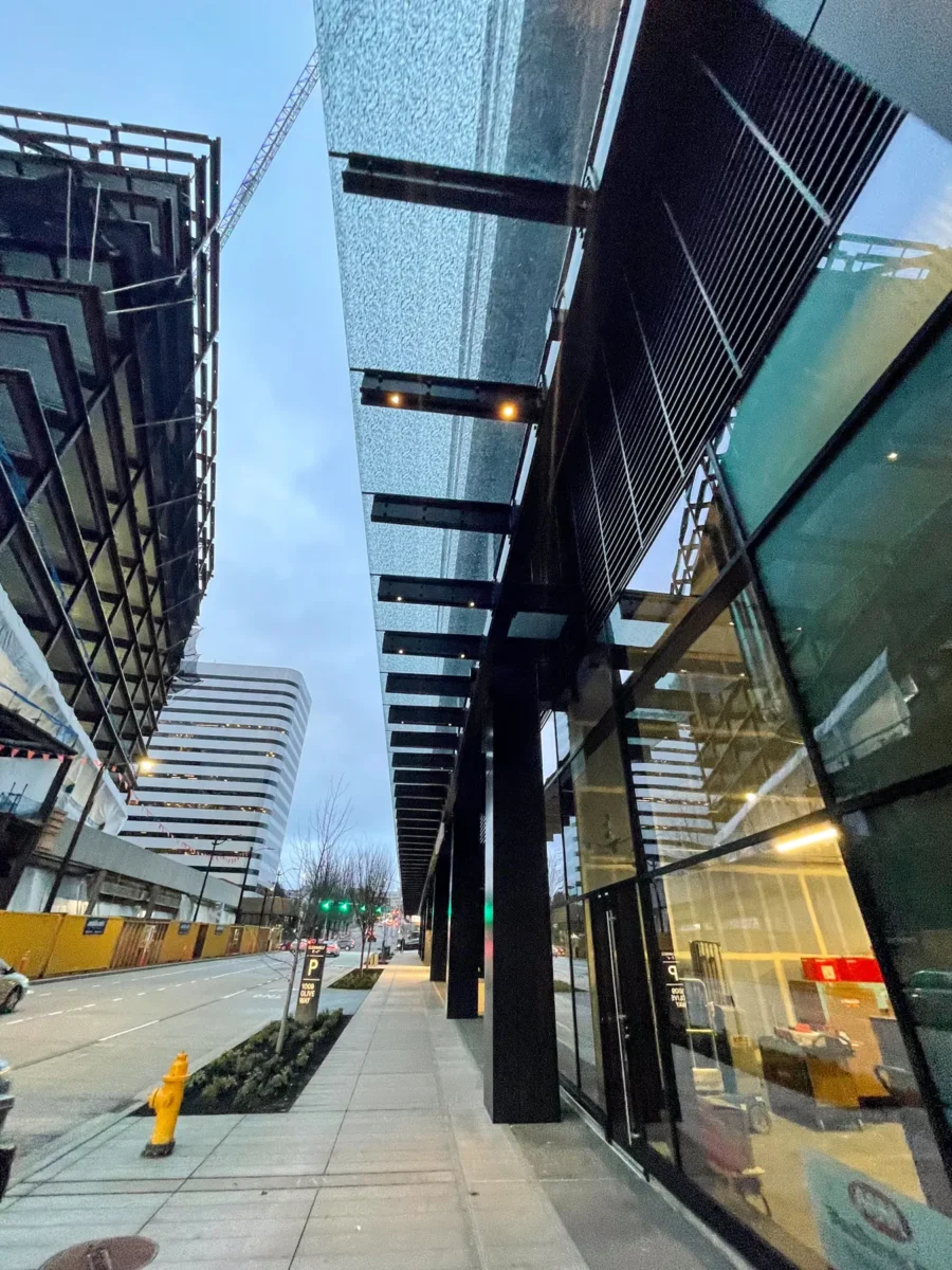 Glazing at the Seattle Convention Center Summit building: storefront, entrances and interior glass.