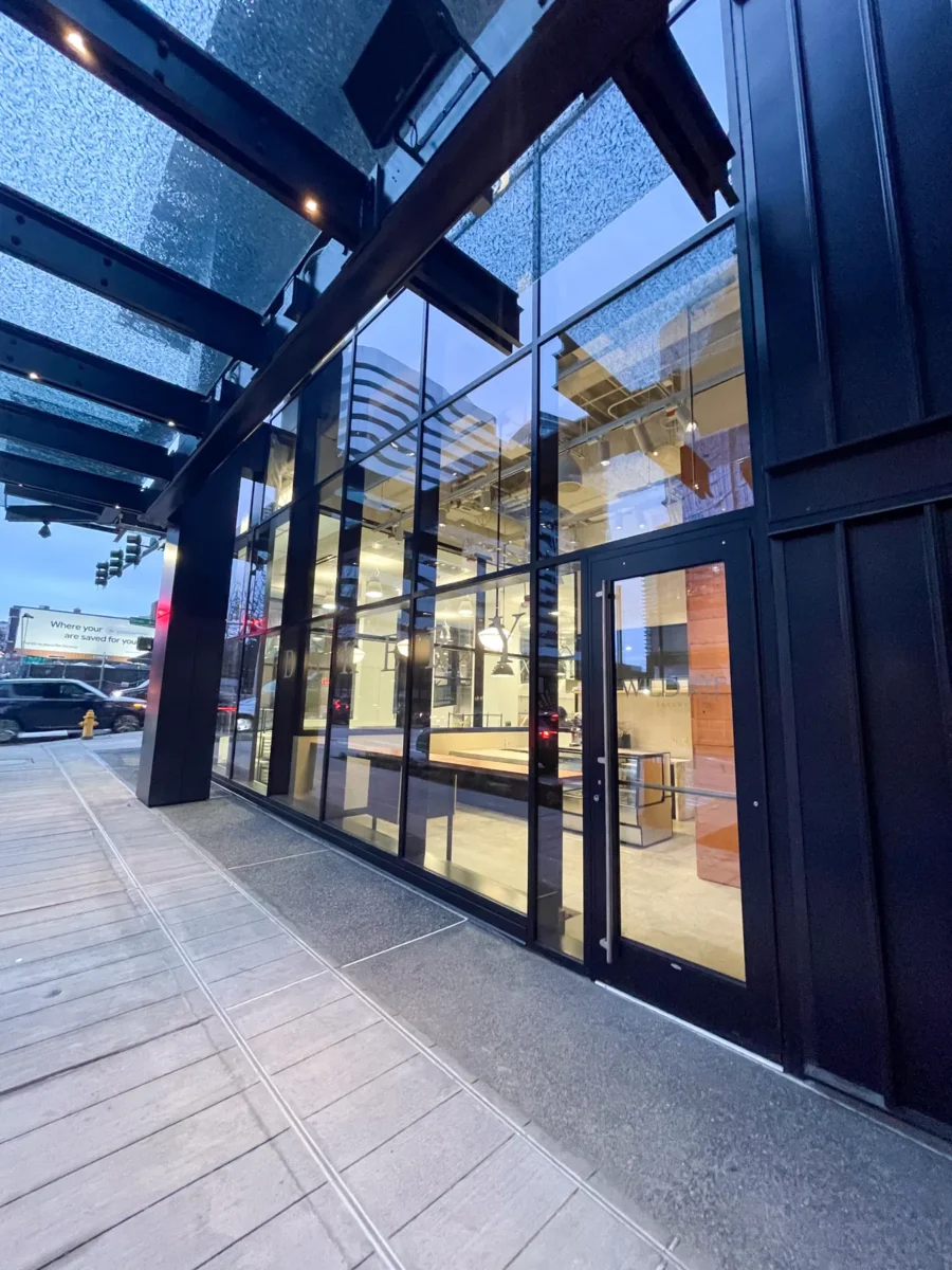 Glazing at the Seattle Convention Center Summit building: storefront, entrances and interior glass.