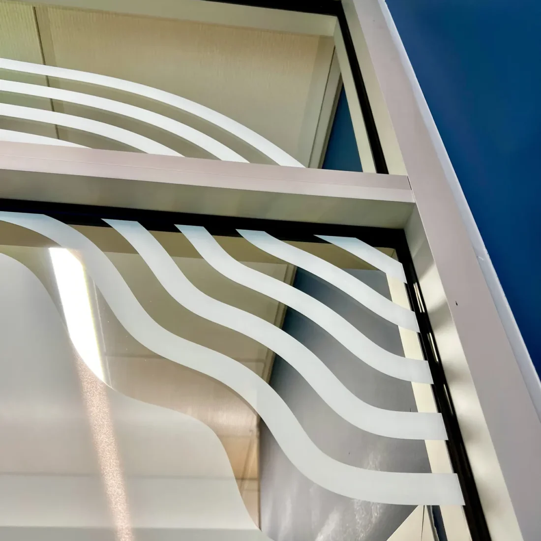 Interior glazing and glass doors at the Swedish Green Lake clinic.