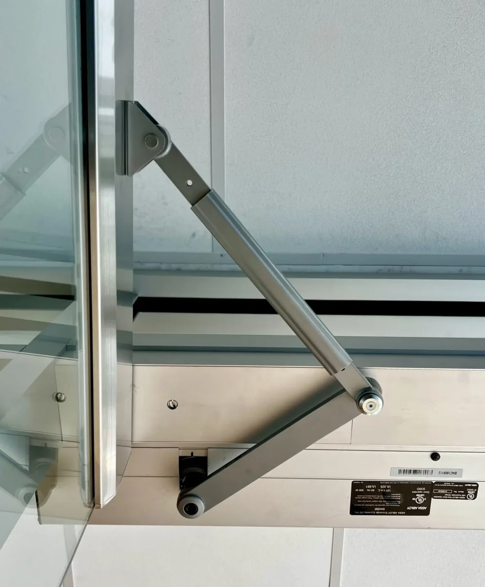 Interior glazing and glass doors at the Swedish Green Lake clinic.